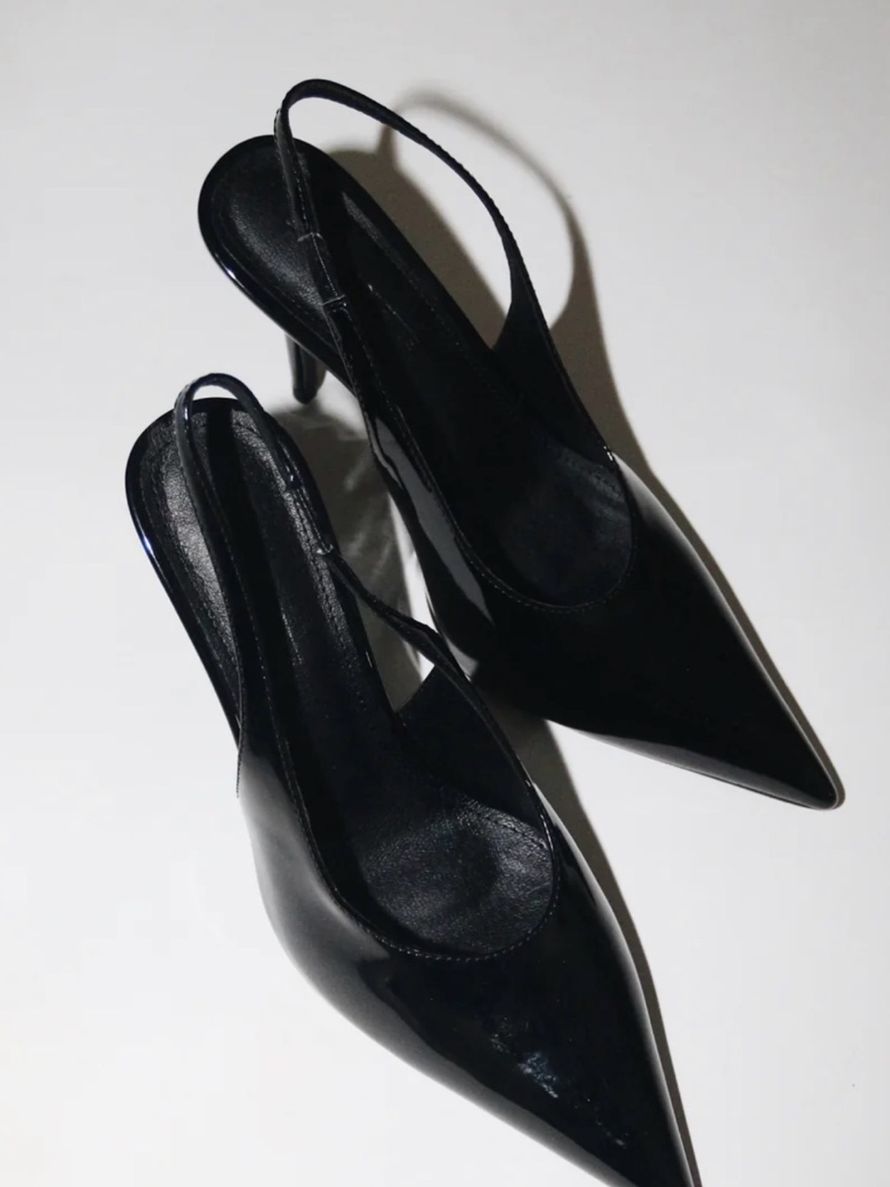 NEW NEVER WORN Cult of Coquette - ALEXANDRA BLACK PATENT SLINGBACK 110 MM